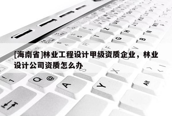 [海南省]林業(yè)工程設(shè)計(jì)甲級資質(zhì)企業(yè)，林業(yè)設(shè)計(jì)公司資質(zhì)怎么辦