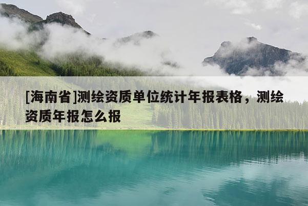 [海南省]測(cè)繪資質(zhì)單位統(tǒng)計(jì)年報(bào)表格，測(cè)繪資質(zhì)年報(bào)怎么報(bào)